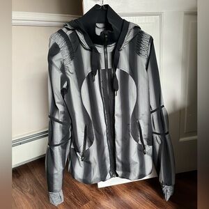 LULULEMON RARE! That's the Run Track & Field Striped Hooded Jacket  size M